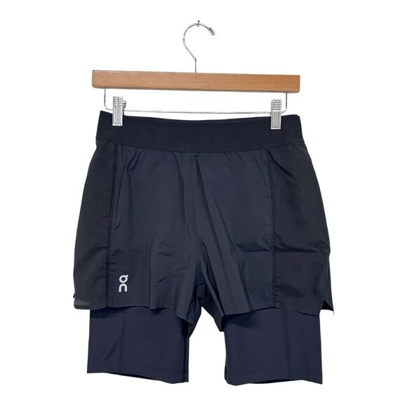NWT On Cloud | Women’s Black Running Active Shorts Two in One Size Large - Picture 5 of 8